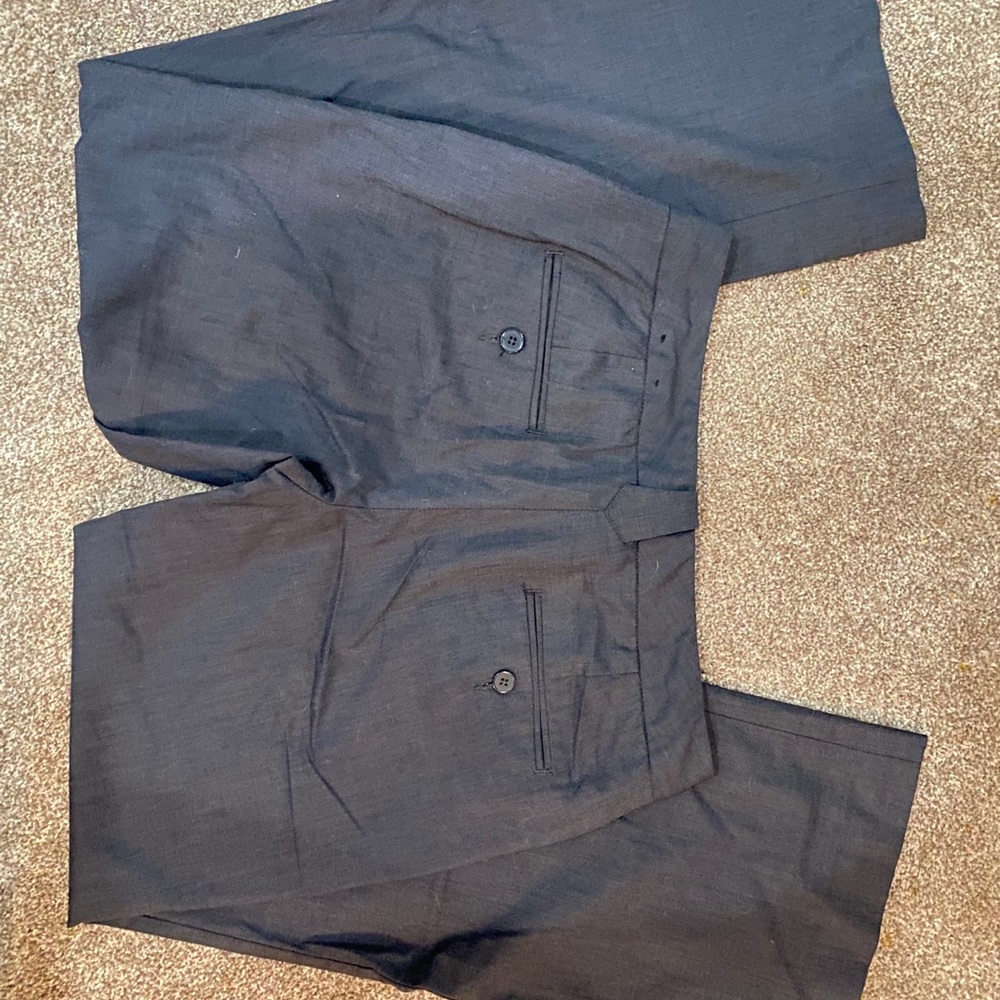 Gray work pants